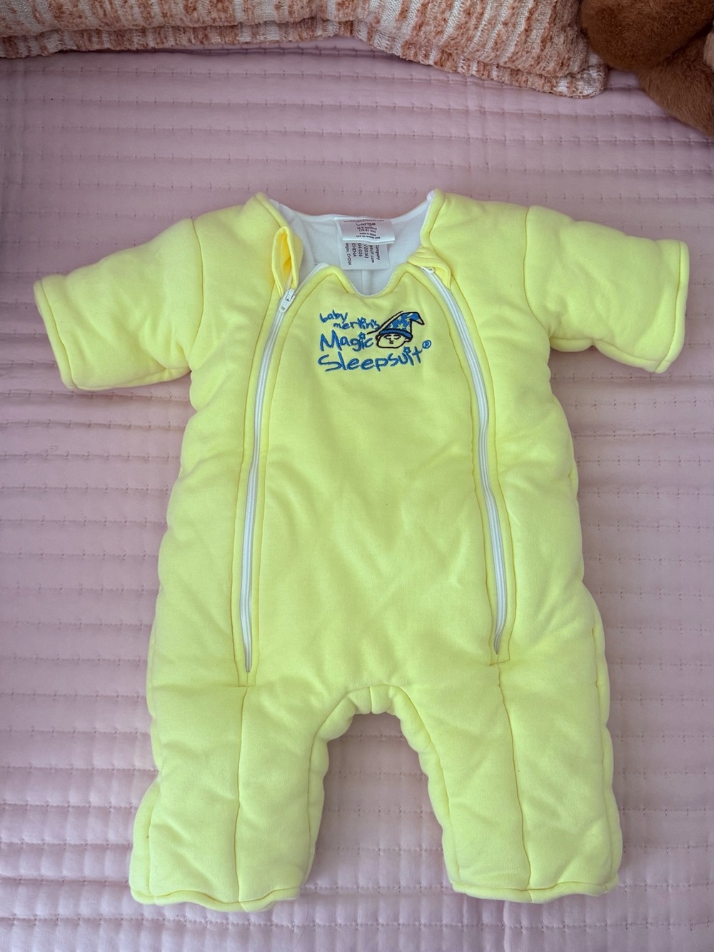 Baby Merlin’s Magic Sleepsuit – Large 6–9 Months – Yellow